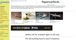 Desktop Screenshot of paperwarbirds.com