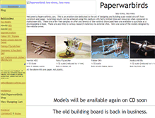 Tablet Screenshot of paperwarbirds.com